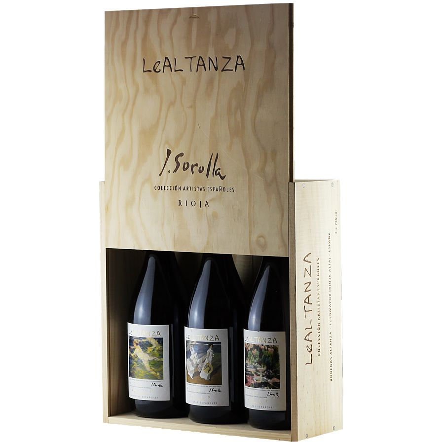 Wino Altanza Colleccion Aristas Espanoles Wooden Box - otwarta skrzynka